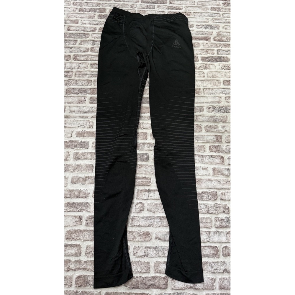Odlo Base Layer Pants Women's‎ Size Large Black Compression Running Leggings